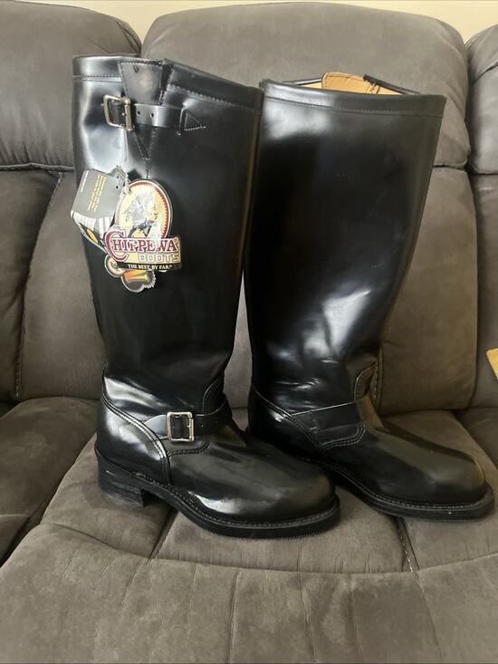 Chippewa Other - Chippewa Baden Trooper Made In USA 71418 Mens Black Motorcycle Boots 8.5D